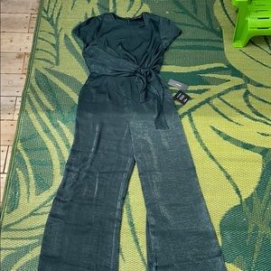 First green, wide legged jumpsuit